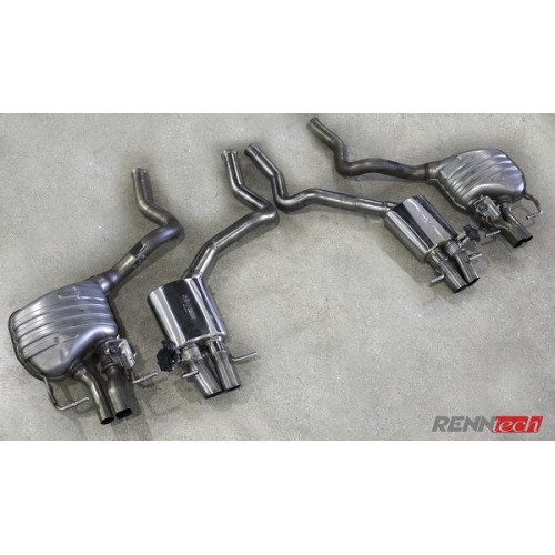 RENNtech  Stainless Steel Sport Mufflers w/ Valves