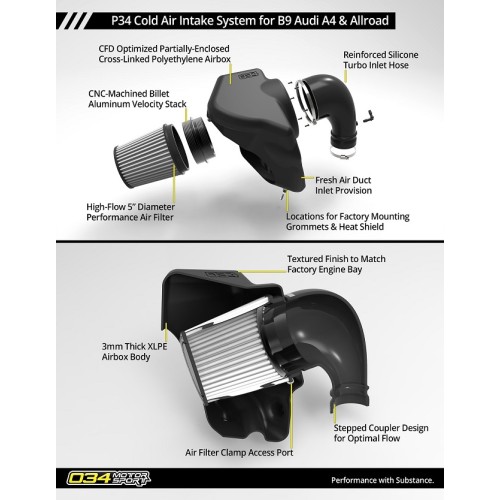 034 Motorsport P34 Cold Air Intake System 