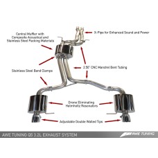 AWE Tuning 3.2L Non-Resonated Exhaust System AWE Tuning 3.2L Non-Resonated Exhaust System