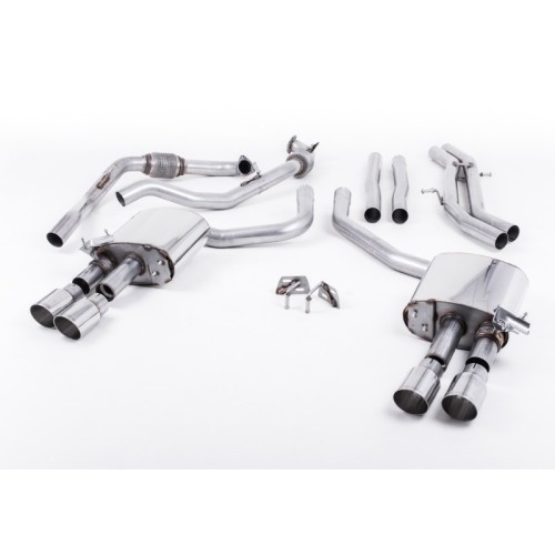 Milltek B9 Non-Res Cat Back Exhaust (w/o Sport Diff)