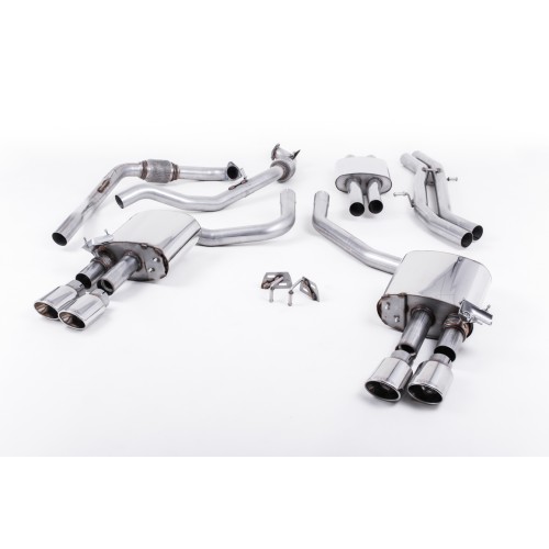 Milltek B9 Res Cat Back Exhaust (w/o Sport Diff)