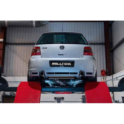 Milltek R32 V2 Non-Resonated Cat Back Exhaust (Loudest)
