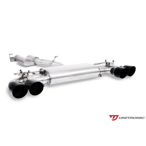 Unitronic Cat Back Exhaust System - Black Round Tips