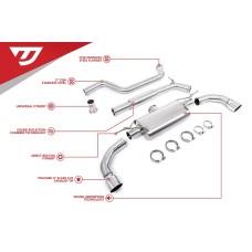 Unitronic Turbo-Back Exhaust System for MK8 GTI