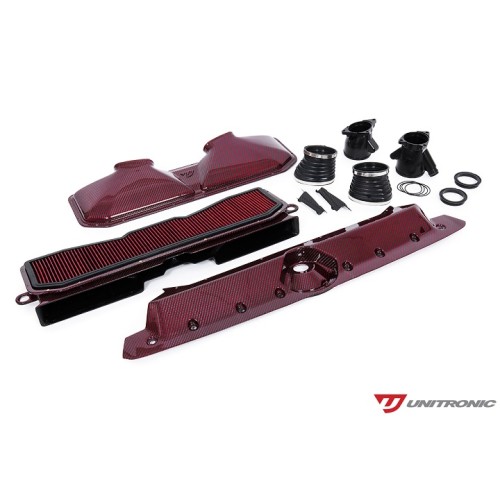 Unitronic Red Carbon Kevlar Carbon Fiber Intake & Turbo Inlets for C8 RS6/RS7